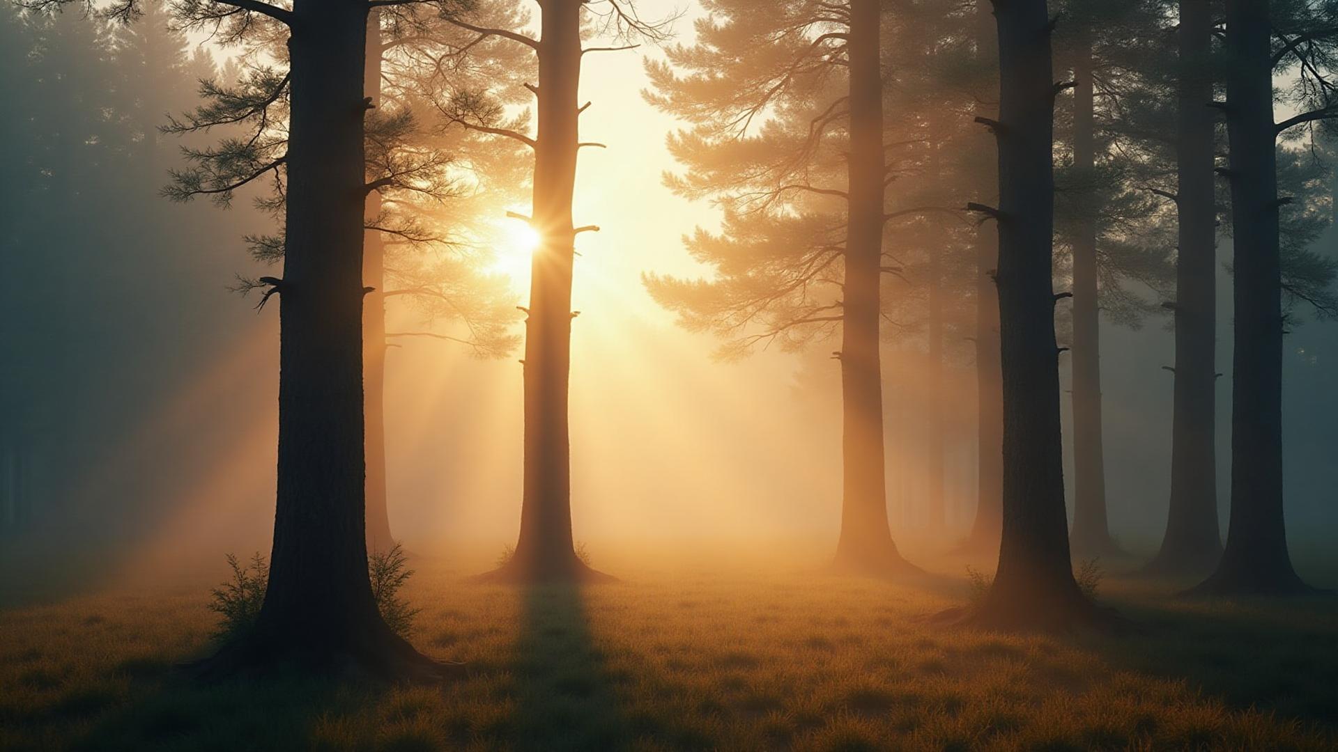 Soft morning light through trees, symbolizing low energy and the beginning of a comeback