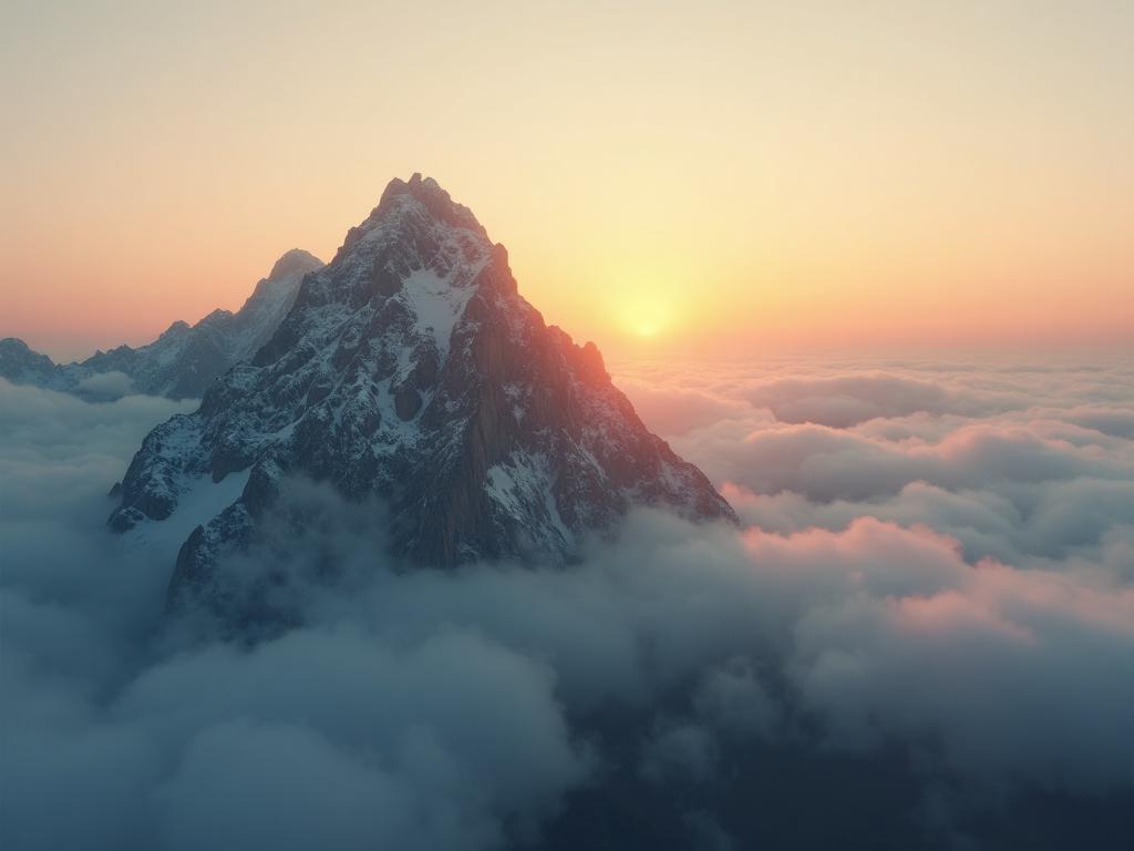Mountain peak at sunrise symbolizing mental clarity and perspective